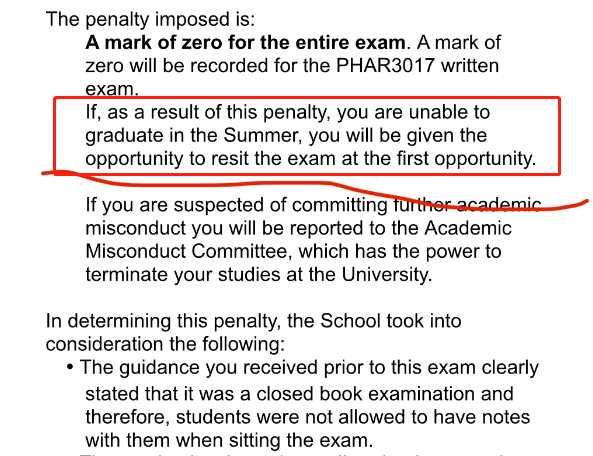 未注明|考试携带资料后的纪律申诉,对应结果或材料图1 / Institution unspecified: academic integrity and disciplinary review, case evidence 1