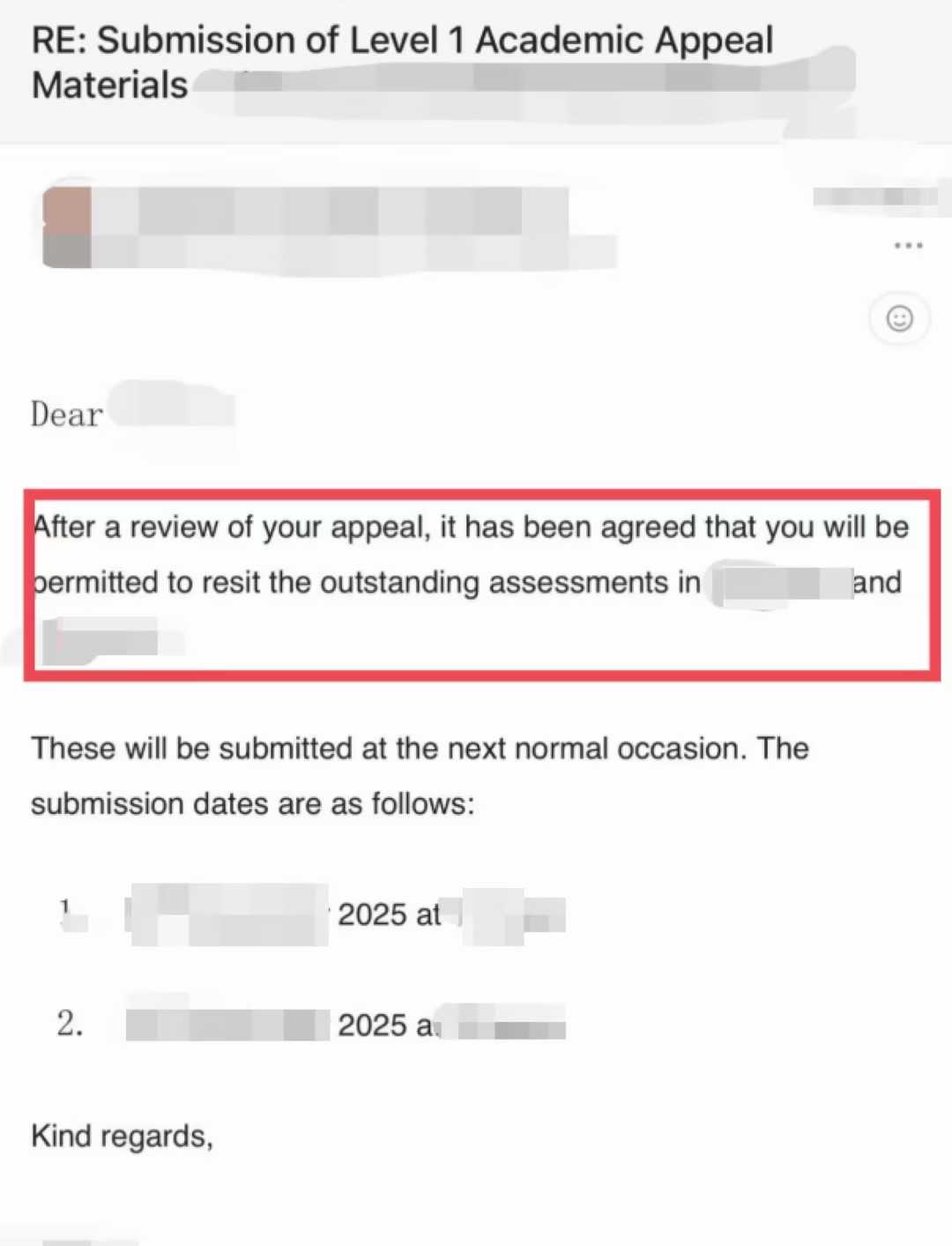 纽卡斯尔大学|考核未通过后申请新机会,对应结果或材料图1 / Newcastle University: grade reviews and reassessment, case evidence 1
