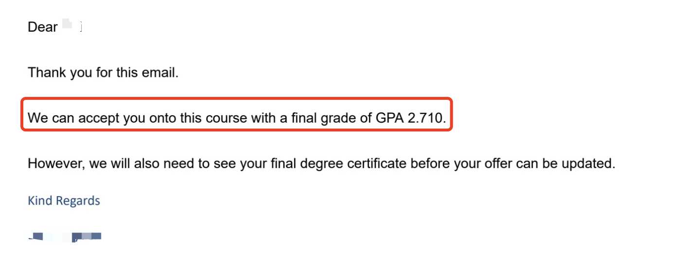 东英吉利大学|GPA2.71争取降低原2.8条件,对应结果或材料图1 / University of East Anglia: admission reviews and entry conditions, case evidence 1