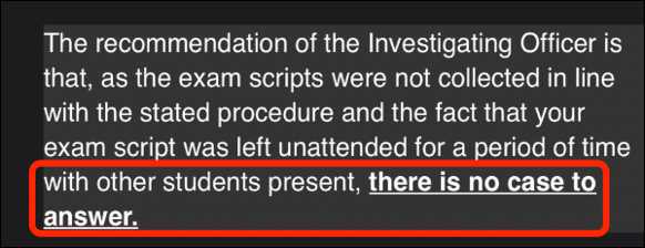 利物浦大学|考试携带资料后的纪律申诉,对应结果或材料图1 / University of Liverpool: academic integrity and disciplinary review, case evidence 1