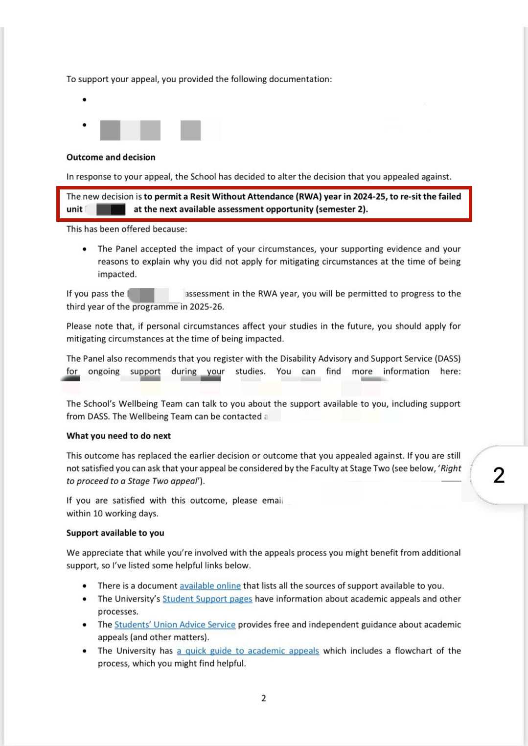 曼彻斯特大学|误交草稿后先补考再升学,对应结果或材料图1 / University of Manchester: grade reviews and reassessment, case evidence 1