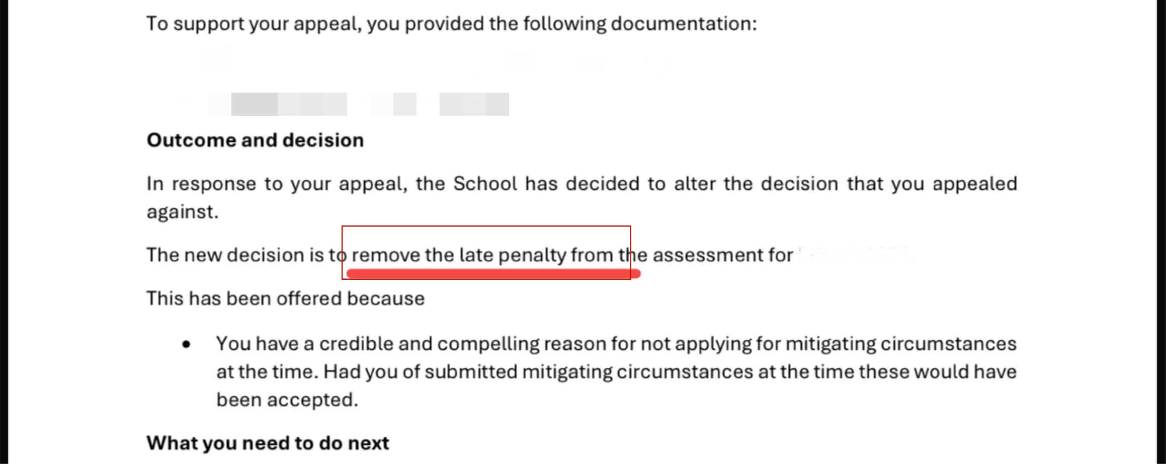 曼彻斯特大学|毕业论文迟交扣分获撤销,对应结果或材料图1 / University of Manchester: late submission and upload issues, case evidence 1