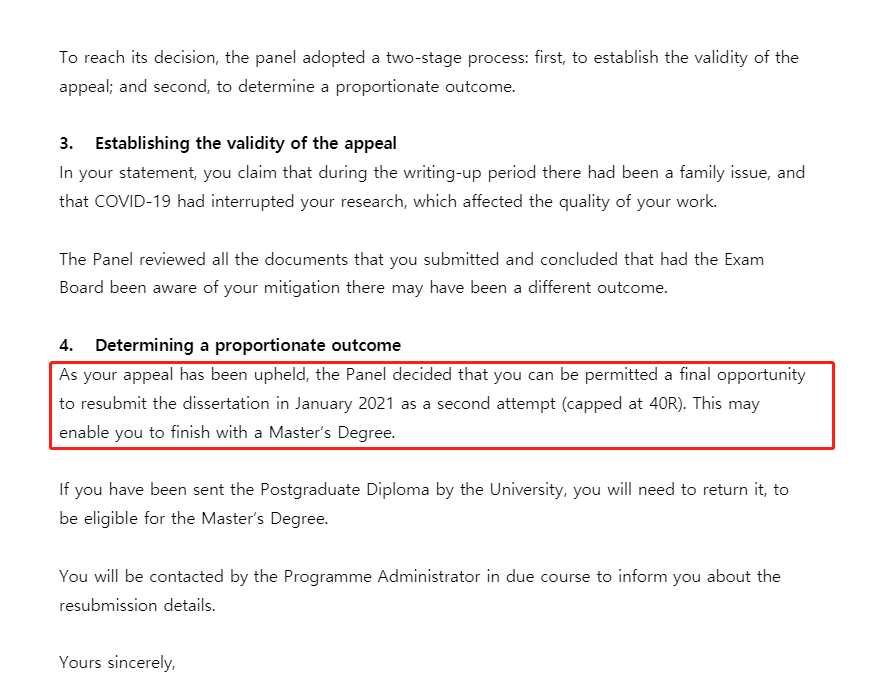 曼彻斯特大学|论文未过后争取最后重交,对应结果或材料图1 / University of Manchester: grade reviews and reassessment, case evidence 1