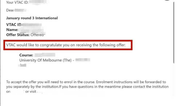 墨尔本大学|调整专业方向与学习安排,对应结果或材料图1 / University of Melbourne: programme changes and transfers, case evidence 1