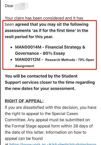 约克大学|代写质疑后的学术申诉,对应结果或材料图1,案例EC-R0584 / University of York: academic integrity and disciplinary review, case evidence 1, EC-R0584